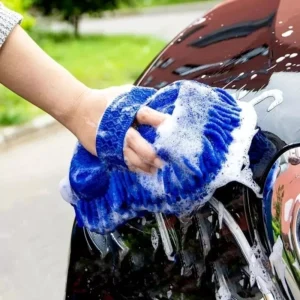 Superfiber Dual-Sided Microfiber Car Wash Glove and Sponge