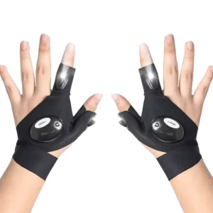 LED Flashlight Waterproof Fishing Gloves