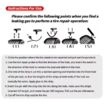 Professional Car Tire Repair Kit with Plug Tools and Tubeless Puncture Repair 7 22925 2a53e8