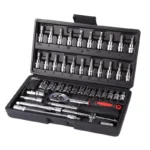 46-Piece 1/4 Inch Drive Ratchet Wrench and Socket Set with Extension Bar 3 22933-88373f.webp