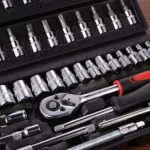 46-Piece 1/4 Inch Drive Ratchet Wrench and Socket Set with Extension Bar 6 22933 eb7647