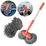 3-Section Telescopic Car Wash Mop with Double Brush Head for Roof & Windows 8 23015 231886