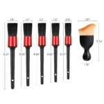 6pcs Automotive Detailing Brush Kit for Car Interior, Dashboards, and Wheel Rims 9 23110 655972