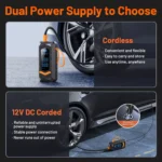 Portable Wired/Wireless Air Pump Car Tire Inflator – 12V with 3M Power Cord 7 23210 125c62