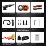 5-Inch Dual Action Random Orbit Polisher with 6" Backing Disc & Adjustable Speed 8 23462 1bcf47