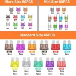 180-Piece Mixed Automotive Fuse Kit – Micro, Mini & Standard Blade Fuses 5 33060 c10f4f