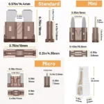 180-Piece Mixed Automotive Fuse Kit – Micro, Mini & Standard Blade Fuses 6 33060 d28e83
