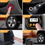 Portable Car Tire Inflator Electric Air Compressor Pump with LED & Pressure Gauge 6 33199 3da6db
