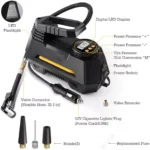 Portable Car Tire Inflator Electric Air Compressor Pump with LED & Pressure Gauge 5 33199 bac3e9
