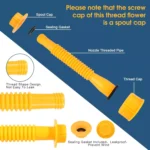 Gas Can Nozzle with Screw Collar Caps Anti Spill Gas Can Vent Replacement Gas Can Spouts for Most 1/2/5/10 Gal Can 4 33202 26a9d9