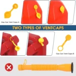 Gas Can Nozzle with Screw Collar Caps Anti Spill Gas Can Vent Replacement Gas Can Spouts for Most 1/2/5/10 Gal Can 8 33202 6d79eb