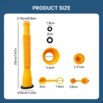 Gas Can Nozzle with Screw Collar Caps Anti Spill Gas Can Vent Replacement Gas Can Spouts for Most 1/2/5/10 Gal Can 9 33202 8f2dd1