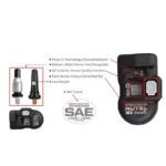 Universal 2-in-1 TPMS Sensor Clamp-In 315/433 MHz - Tire Pressure Monitoring System, Programmable & Cloneable 7 34088 181376
