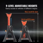 Heavy Duty 3-Ton Car Jack Stands with Double Lock Safety & Adjustable Height 8 34339 12ce1c