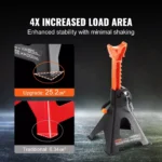 Heavy Duty 3-Ton Car Jack Stands with Double Lock Safety & Adjustable Height 6 34339 a0c8cd