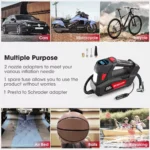 120W Portable Handheld Car Tire Inflator Pump with LED Light and Digital Display 9 34466 194b45