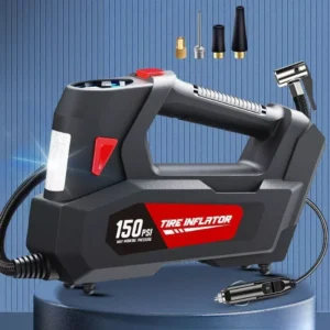 120W Portable Handheld Car Tire Inflator Pump with LED Light and Digital Display