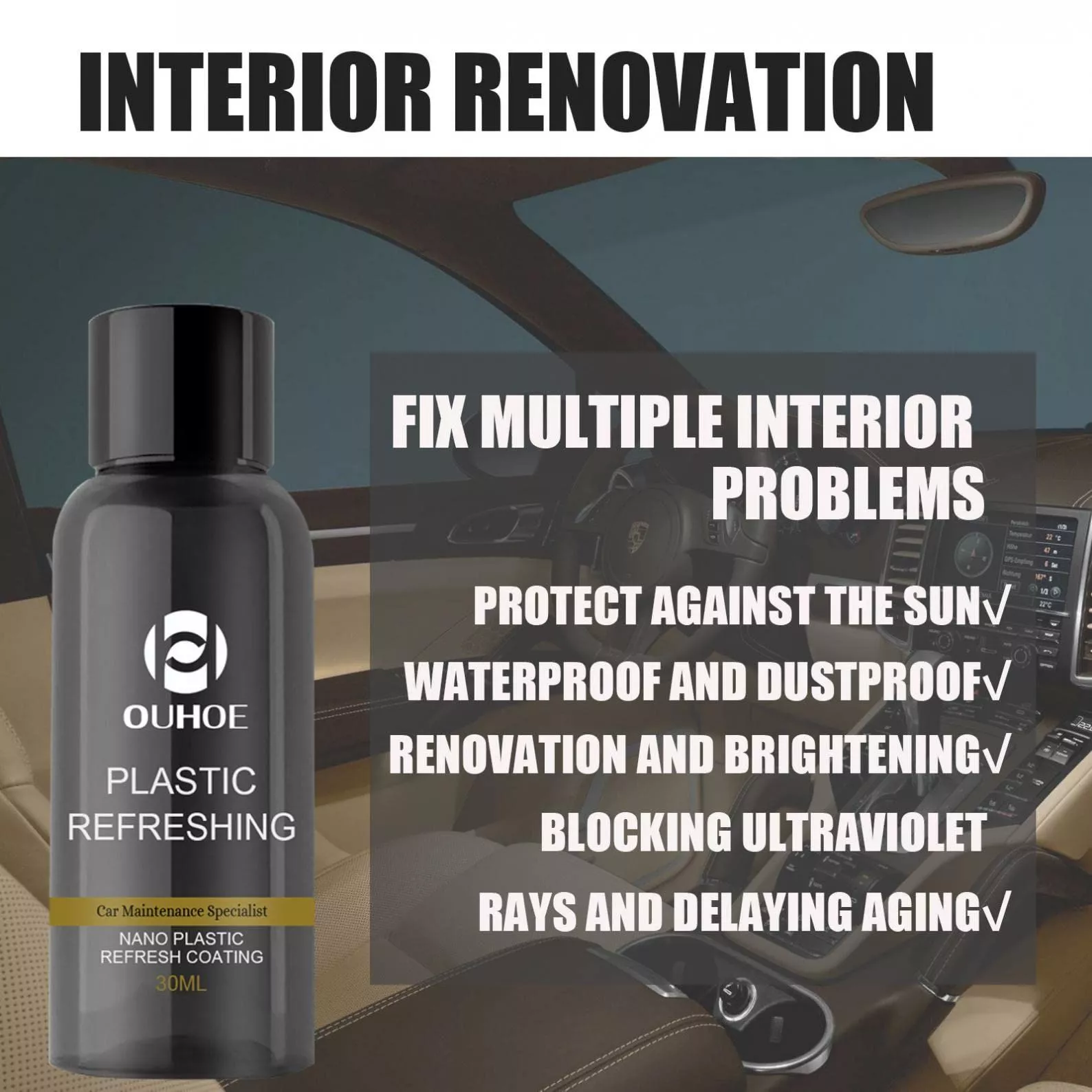 Multi-Purpose Car Plastics Revitalizing Coating Agent 10 undefined