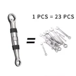 Universal Dual-Head 23-in-1 Adjustable Wrench - Metric & Imperial, 7-19MM Ratchet Spanner 5 42258 85efe5