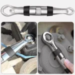 Universal Dual-Head 23-in-1 Adjustable Wrench - Metric & Imperial, 7-19MM Ratchet Spanner 8 42258 d3514f
