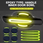 3D Carbon Fiber Car Door Handle Scratch Protector Stickers 7 42537 5535a5