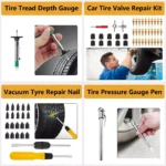 Complete Car Tire Repair & Emergency Tool Set 9 43211 1a7794
