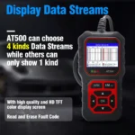 Universal OBD2 Scanner Code Reader: Red AT500 for Safe Driving & Diagnostics 8 43328 16068f