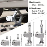 3 Ton DC 12V Electric Scissor Jack Kit with Impact Wrench & Air Pump 4 43359 ab1633