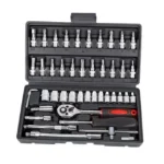 Professional 46-Piece Car Repair Hand Tool Set - Multifunction Ratchet Wrench and Tire Removal Kit 5 43413 be7300