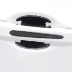 Carbon Fiber Car Door Handle Scratch Protector & Rearview Mirror Strip 6 43445 58d6cc
