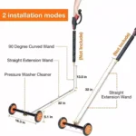 16-inch High Pressure Undercarriage Water Broom with Quick-Connect & 3 Wands 5 43589 8a1c21