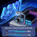 48W Bluetooth 5.3 Car FM Transmitter with Dual Mics & Fast Charging 5 45675 f3ee54