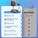Bluetooth 5.3 AUX Car Adapter with Dual Mic Noise Reduction 8 45685 218f78