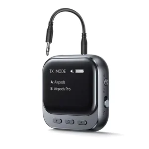 Car Bluetooth 5.4 Transmitter & Receiver AUX Adapter with LED Display