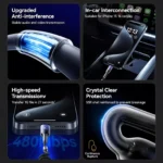 60W Retractable USB-C Car Charging Cable with Fast Data & CarPlay Support 8 45830 da8815