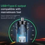 30W Dual-Port Car Fast Charger with USB-C Quick Charge 5 45918 5bb899
