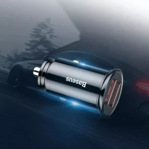 30W Dual-Port Car Fast Charger with USB-C Quick Charge
