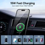 Magnetic 15W Bendable Car Phone Holder & Wireless Charger Stand 5 46006 136038