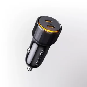 60W Dual USB-C Fast Car Charger with Smart Power Delivery
