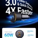 60W Dual USB-C Fast Car Charger with Smart Power Delivery 7 46086 ca0570
