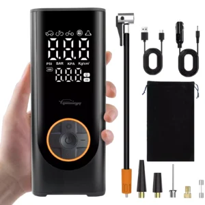 150 PSI Cordless Tire Inflator Portable Air Compressor with 6000mAh Battery