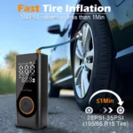 150 PSI Cordless Tire Inflator Portable Air Compressor with 6000mAh Battery 5 46123 b67e94