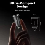 30W Dual Port Fast Car Charger USB-C & USB Mini Adapter with Smart Protection 8 46131 28983c