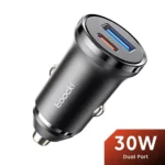 30W Dual Port Fast Car Charger USB-C & USB Mini Adapter with Smart Protection 9 46131 6dc364
