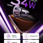 54W Car Phone Charger Fast Charging Type C PD Adapter for iPhone & Huawei 4 46178 3997f2