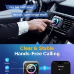 Bluetooth 5.3 FM/AUX Car Adapter with Air Vent Mount & 3-Port Fast Charger 6 46232 2a8479