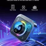 Bluetooth 5.3 FM/AUX Car Adapter with Air Vent Mount & 3-Port Fast Charger 4 46232 5ef341