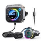 Bluetooth 5.3 FM/AUX Car Adapter with Air Vent Mount & 3-Port Fast Charger 3 46232-8b4272.webp