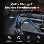 40W Fast USB-C Car Charger with Quick Charge 4.0/3.0 and PD 5 46788 092a5a