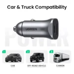 30W Dual Port Car Charger with Fast Charging USB-C & QC 4.0/3.0 7 46789 89034d